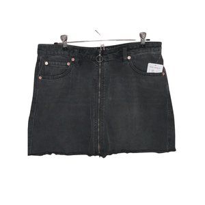 Free People Black Skirt Size 12 waist 31 jean skirt